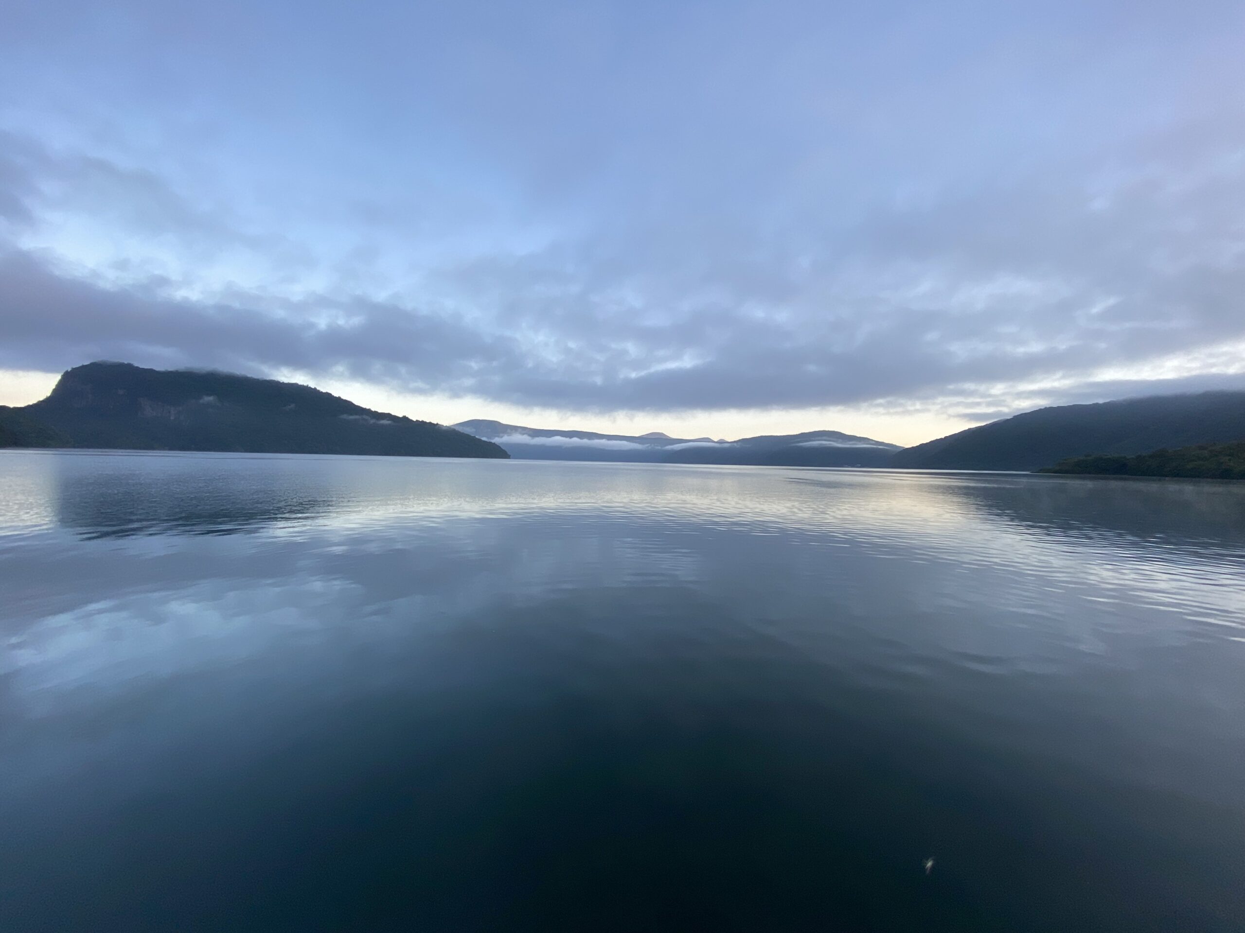 road trip by lake towada